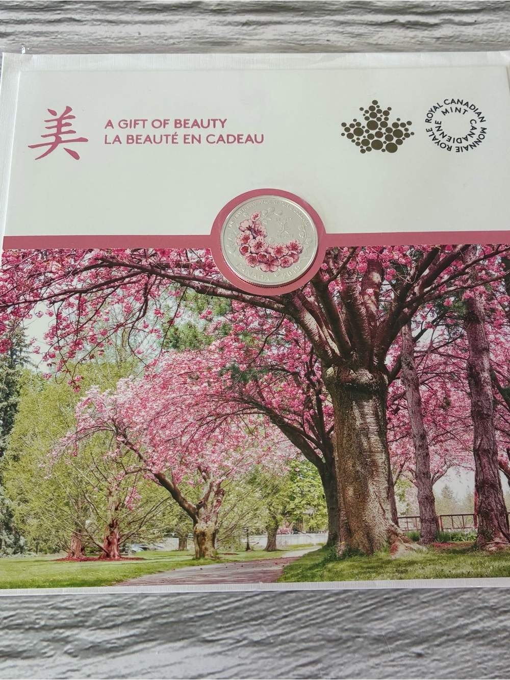New 2019 Brilliant Cherry Blossoms: A Gift of Beauty - $8 Pure Silver Coin